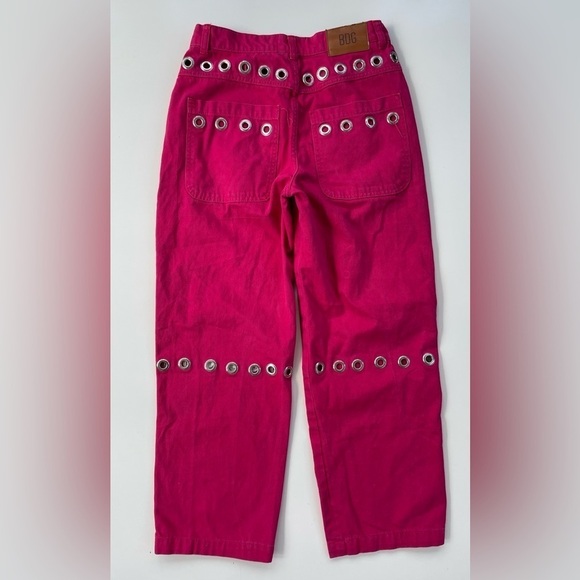 Urban Outfitters BDG Maxo Grommet Cargo Jean in Pink Denim Y2K Size 28 - Picture 3 of 12